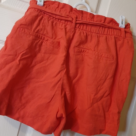 2 High Waisted Tie-Belt LinenShorts 4in inseam - Picture 5 of 8
